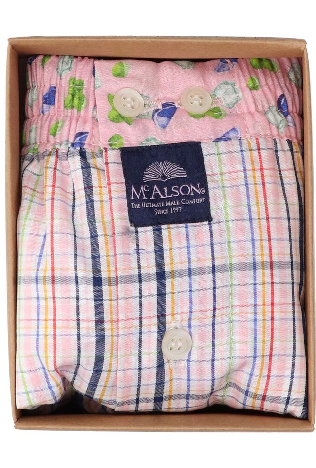 Roze geruite boxershort Mc Alson