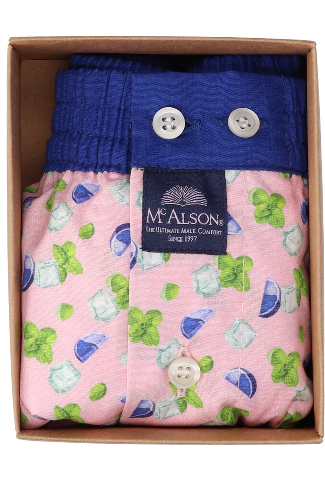 Lichtroze boxershort met sinaasappels Mc Alson