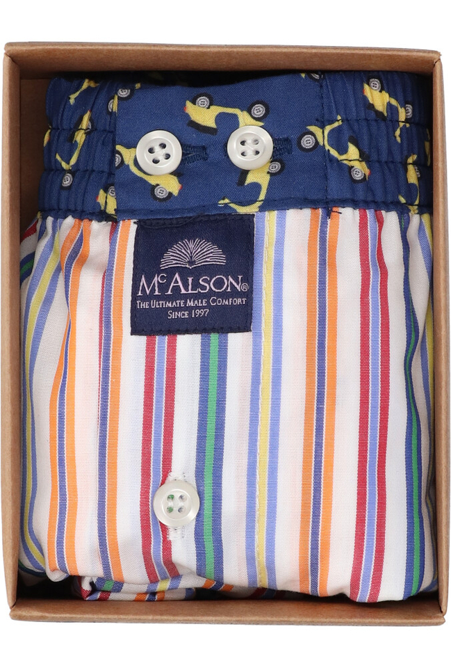 Wit met kleurrijke strepen boxershort Mc Alson
