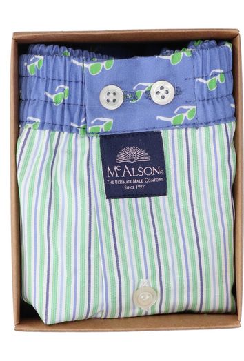 Groen gestreepte boxershort Mc Alson 
