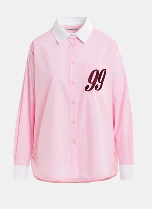 Essentiel Roze katoenen bloes met 99 Halbut