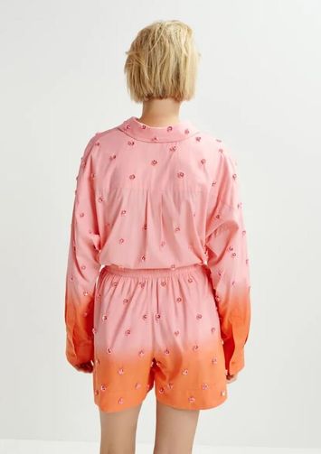 Oranje ombre bloes met bloemen strass Harkanzas Essentiel 