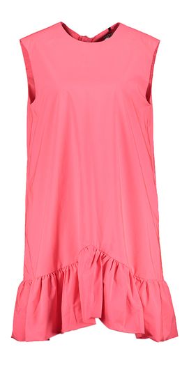 Fluo roze mini-jurk met volants en open rug Hibernate Essentiel