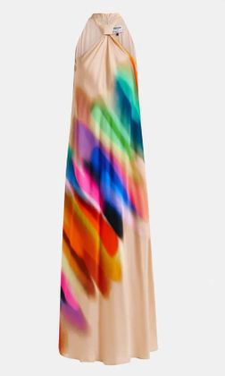 Essentiel Multicolor maxi jurk met halternek Halinki