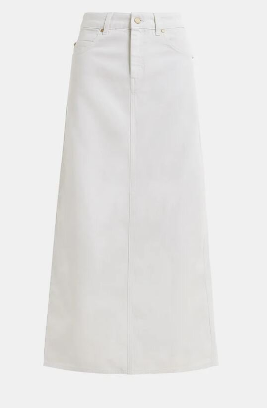 Witte jeansrok met split Hobbit Essentiel