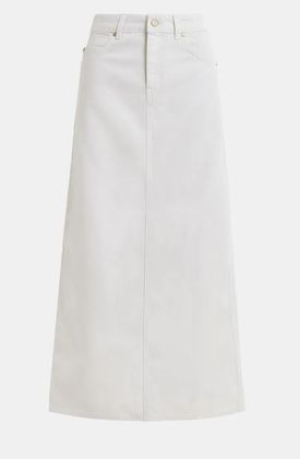 Essentiel Witte jeansrok met split Hobbit