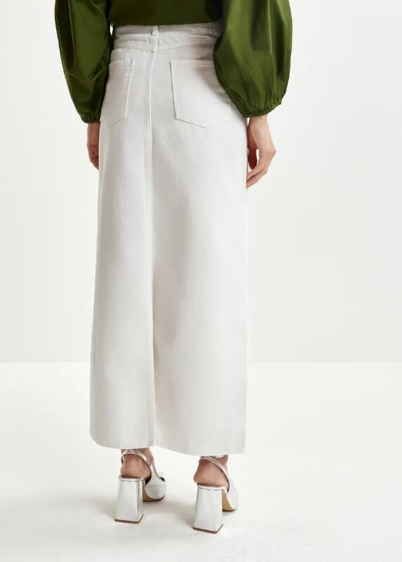 Witte jeansrok met split Hobbit Essentiel