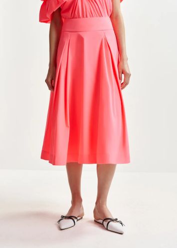 Fluo roze geplisseerde midirok Hosanna Essentiel