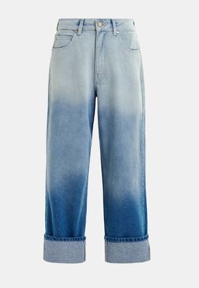Essentiel Blauwe loose fit jeans in tie-dye effect Habille