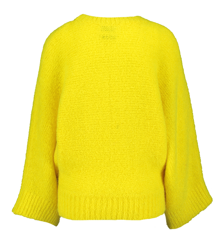 Felgele mohairmix trui met vleermuismouwen Hattitude Essentiel 
