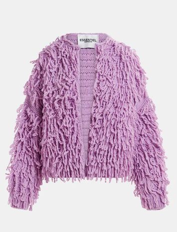 Lila oversized breiwerk in lusjessteek Hinwood Essentiel