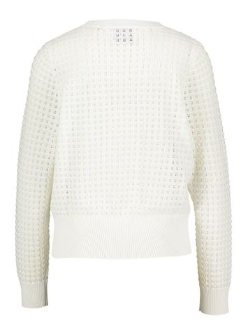 Witte cardigan met V-hals en strasknopen Hellenium Essentiel 