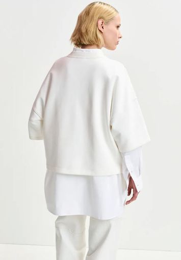 Witte biokatoenen sweater met pailletten Hotanical Essentiel