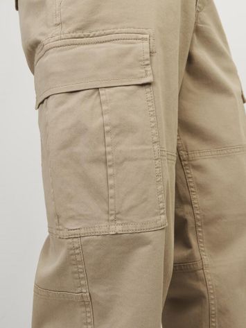 Beige cargo broek met zakken Jack & Jones