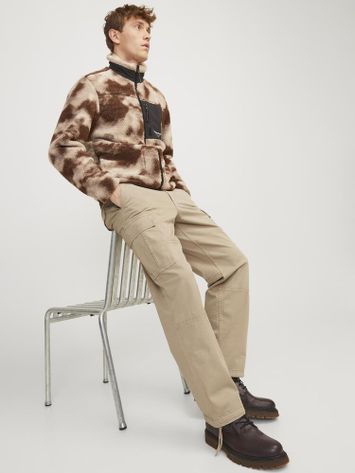 Beige cargo broek met zakken Jack & Jones