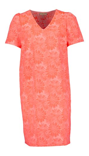 Roze jurk in bloemenprint Signe Nature 