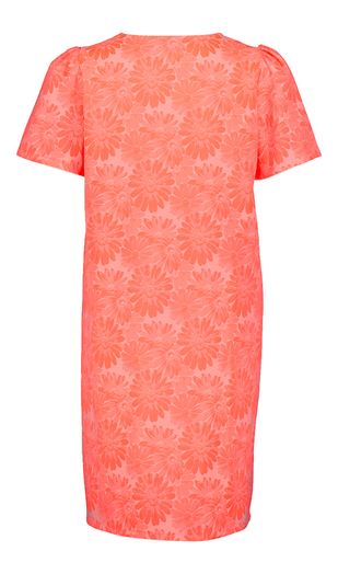 Roze jurk in bloemenprint Signe Nature 