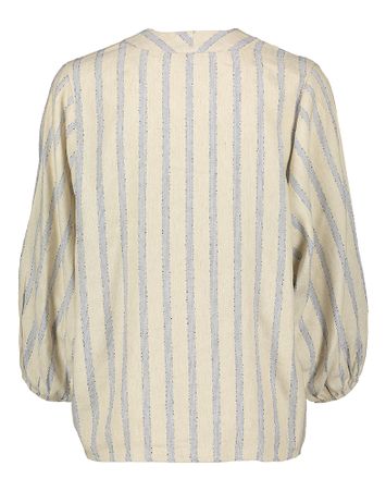 Beige bloes met blauwe strepen Signe Nature