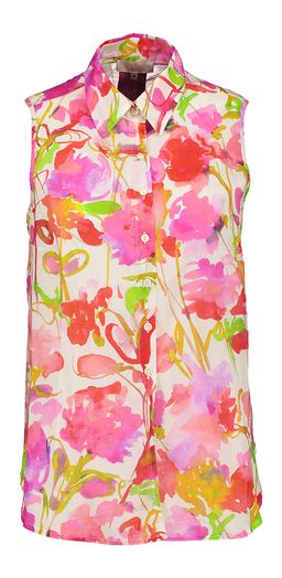 Multicolor mouwloze blouse Signe Nature