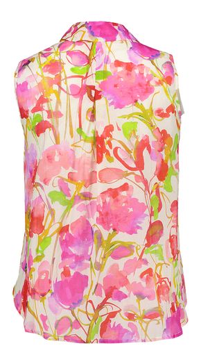 Multicolor mouwloze blouse Signe Nature