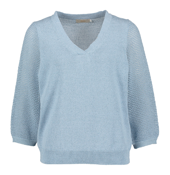 Blauwe gehaakte trui Signe Nature 