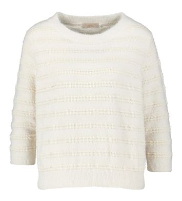Beige zachte trui met strepen Signe Nature