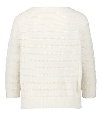 Beige zachte trui met strepen Signe Nature