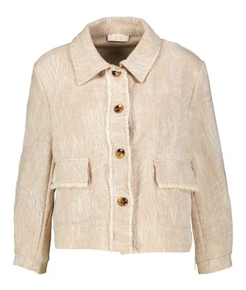 Beige jasjse met bruine knopen Signe Nature