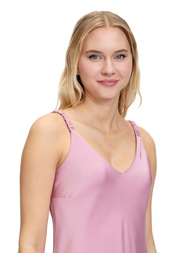 Oudroze glanzende mouwloze jurk Vera Mont