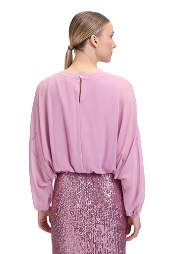 Oudroze cropped blouse met lange vlindermouwen Vera Mont