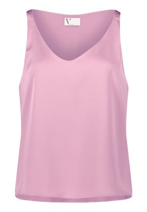 Vera Mont Oudroze glanzende top met V-hals