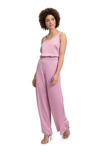 Oudroze glanzende top met V-hals Vera Mont