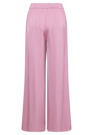 Oudroze glanzende losvallende broek Vera Mont