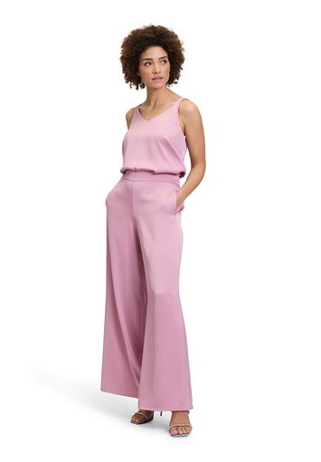 Oudroze glanzende losvallende broek Vera Mont