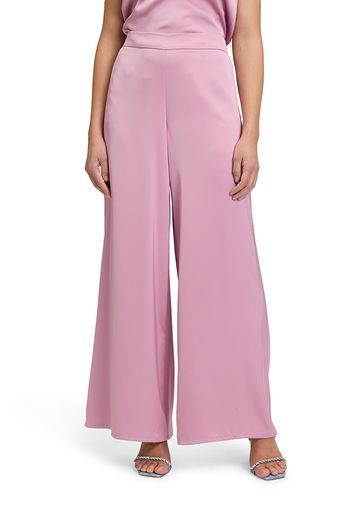 Oudroze glanzende losvallende broek Vera Mont
