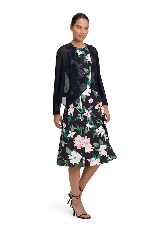 Blauwe bolero met mouwen Vera Mont 