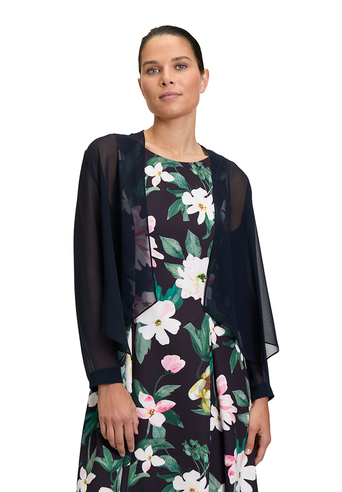 Blauwe bolero met mouwen Vera Mont 