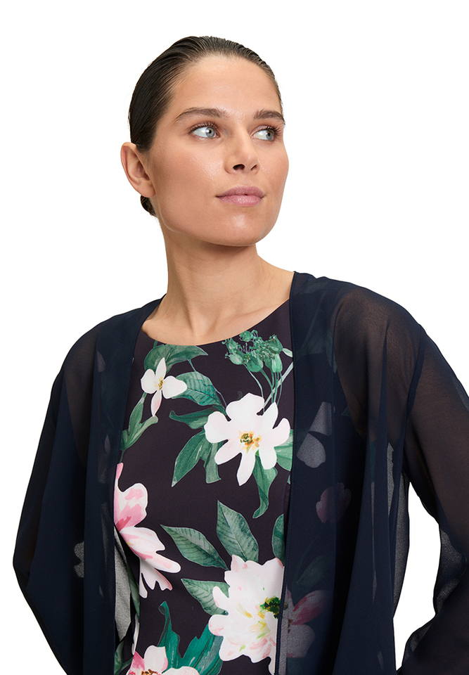 Blauwe bolero met mouwen Vera Mont 