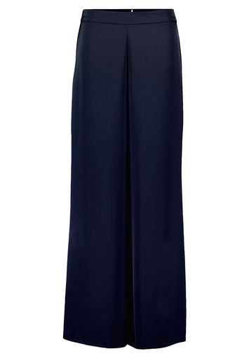 Donkerblauwe glanzende losvallende broek Vera Mont