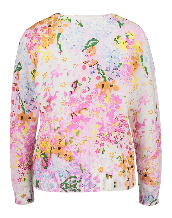 Multicolor twinsetje in bloemenprint Det Leo & Ugo