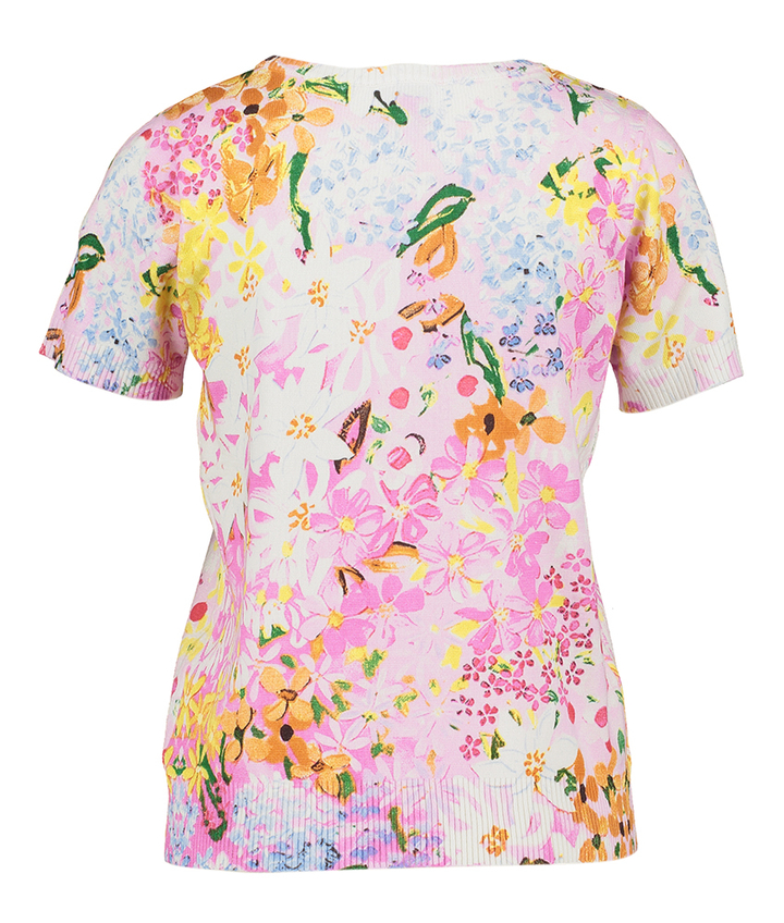 Multicolor twinsetje in bloemenprint Det Leo & Ugo