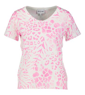 Roze cardigan en top in 2-delig set Leo & Ugo