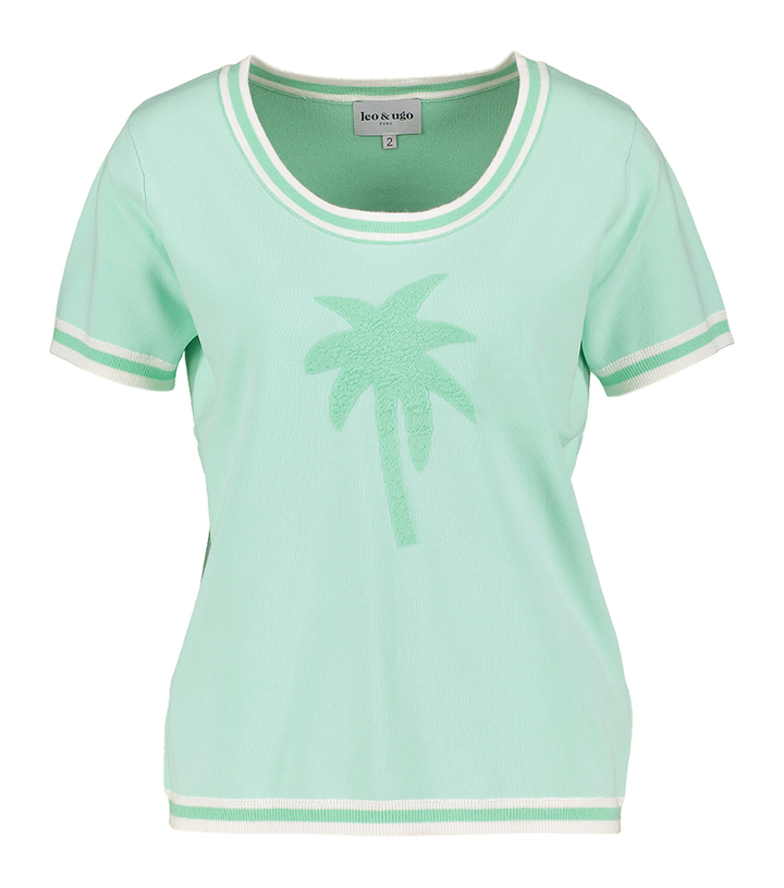 Groene cardigan en top in 2-delig set Leo & Ugo 