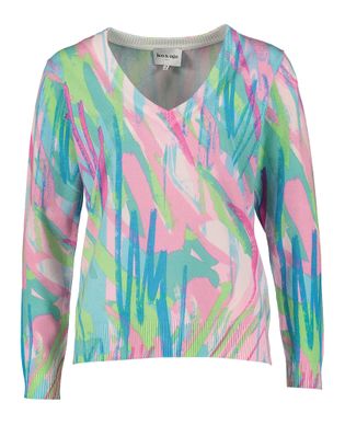 Leo & Ugo Multicolor pull met V-hals en lange mouwen