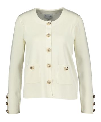 Ecru gilet met goudkleurige detailknopen Ae Leo & Ugo