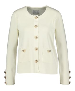 Leo & Ugo Ecru gilet met goudkleurige detailknopen Ae
