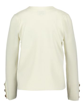 Ecru gilet met goudkleurige detailknopen Ae Leo & Ugo