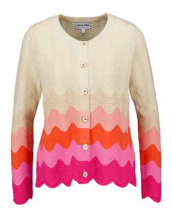 Multicolor gilet met gekleurde strepen Leo & Ugo 
