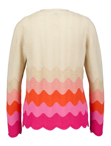 Multicolor gilet met gekleurde strepen Leo & Ugo 