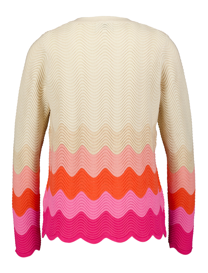 Multicolor gilet met gekleurde strepen Leo & Ugo 